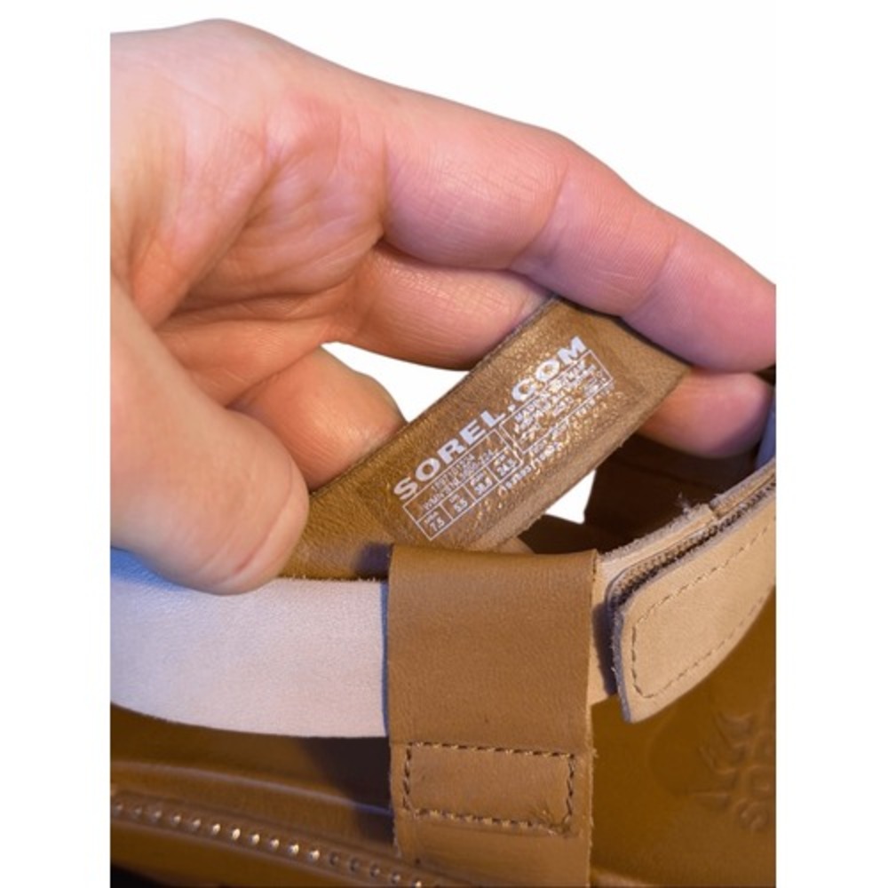 Sorel Sandals Roaming Crisscross Leather Slingback Open Toe Tan Brown size 7.5 - Picture 6 of 10